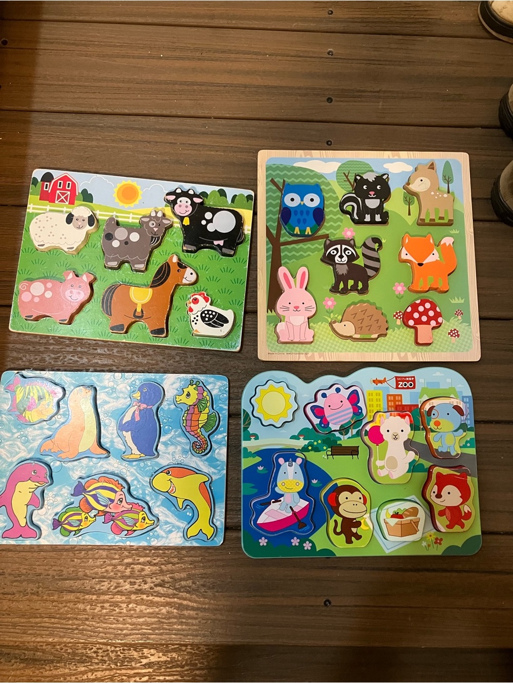 Wooden puzzle set